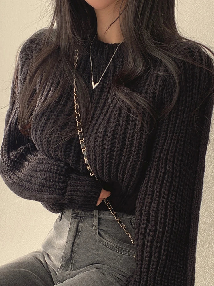 Women’s Vintage Lantern Sleeve Sweater