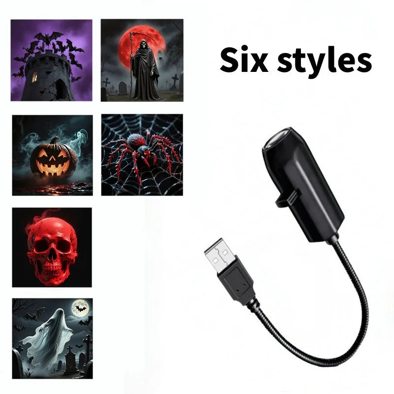 👻 Halloween Ghost & Skull Projector Night Light