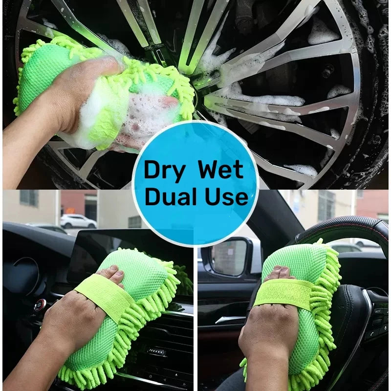 Microfiber Car Wash Sponge & Detailing Cleaning Kit