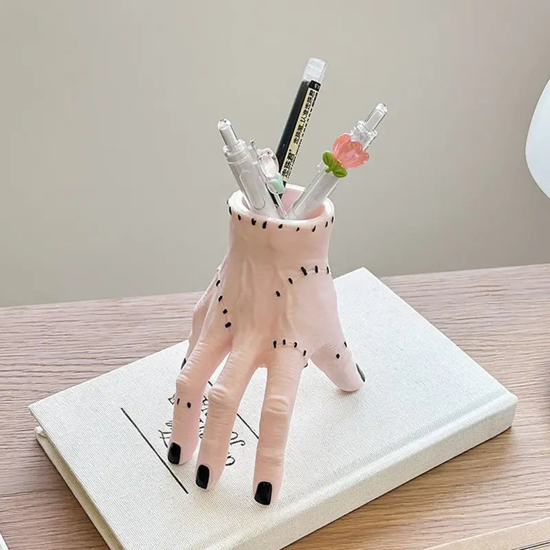 Addams Family Hand Halloween Decor – Creepy Hand Planter & Pen Holder