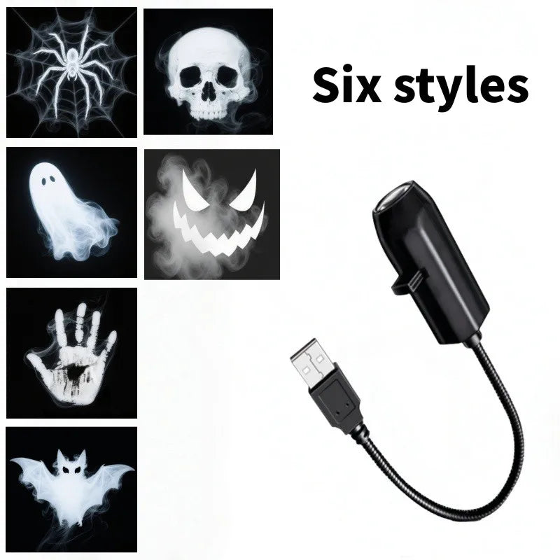 👻 Halloween Ghost & Skull Projector Night Light