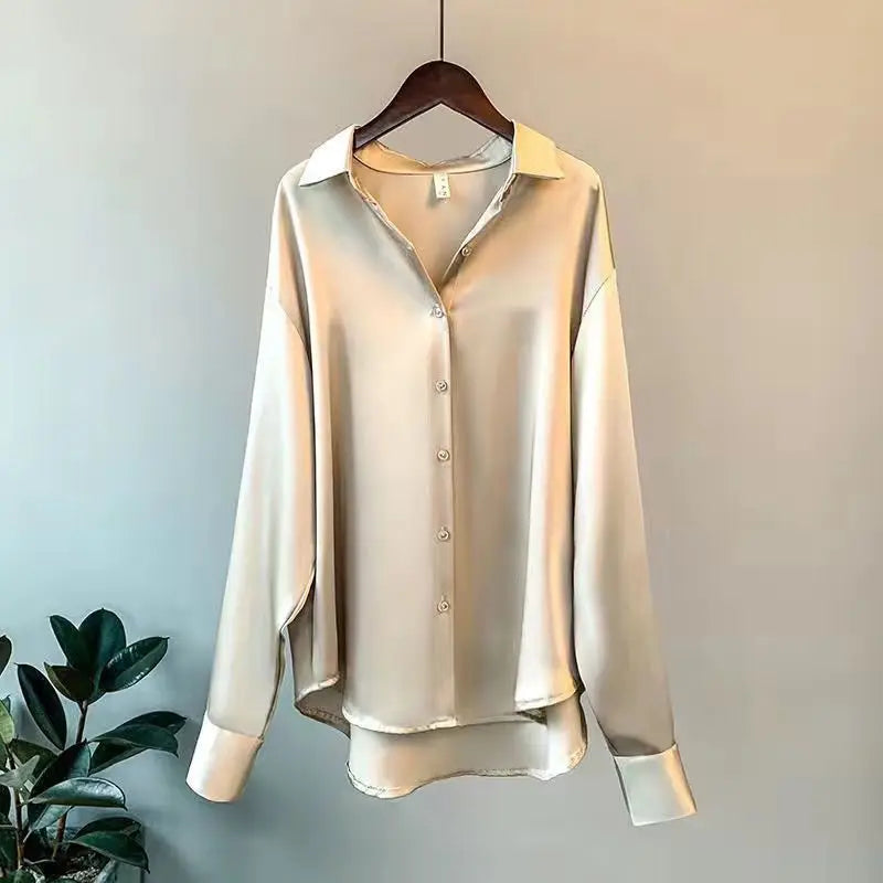 Women’s Elegant Button-Up Long Sleeve Blouse