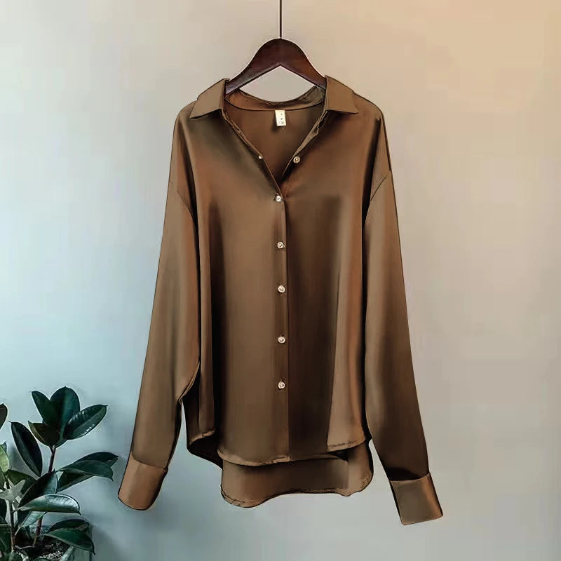 Women’s Elegant Button-Up Long Sleeve Blouse