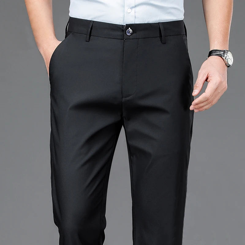 Men’s Stretch Performance Pants – Smart Casual Work Trousers 👖