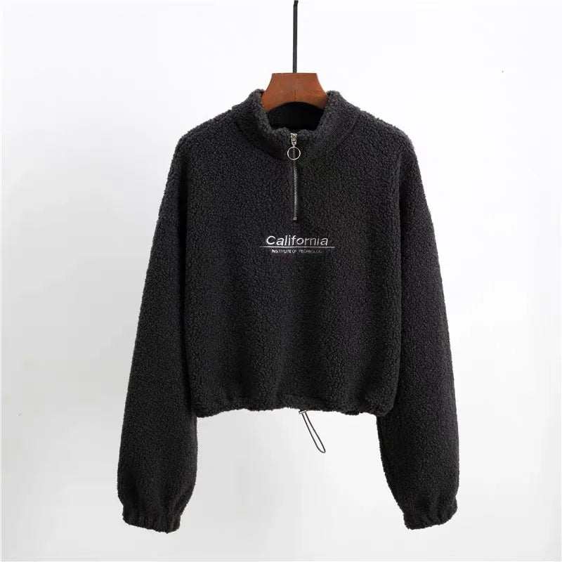 Women’s Cozy Cropped Fleece Hoodie