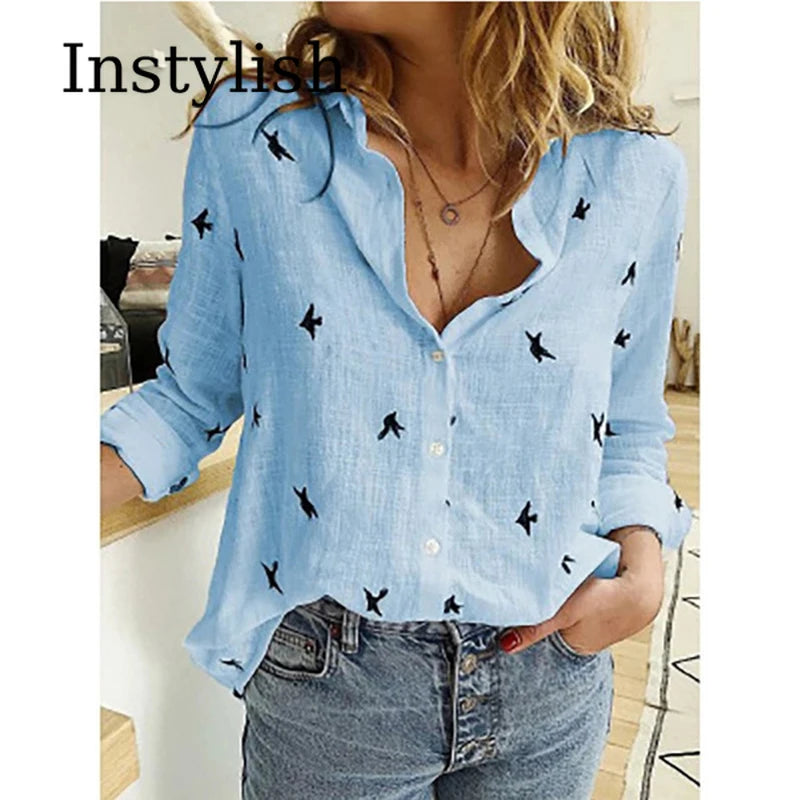 Women’s Classic Linen Button-Up Shirt ✨