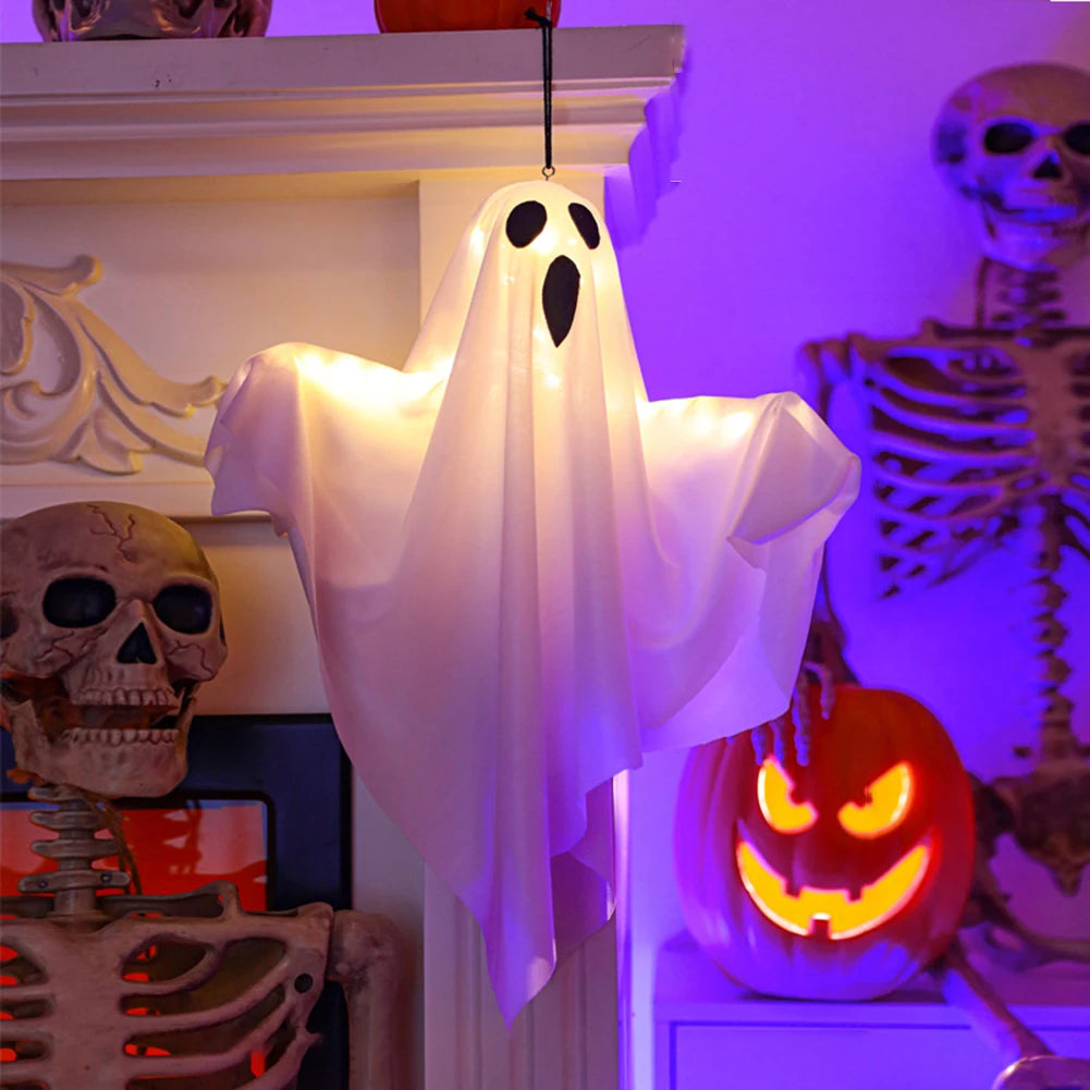 👻 Glowing Ghost Halloween Hanging Lights