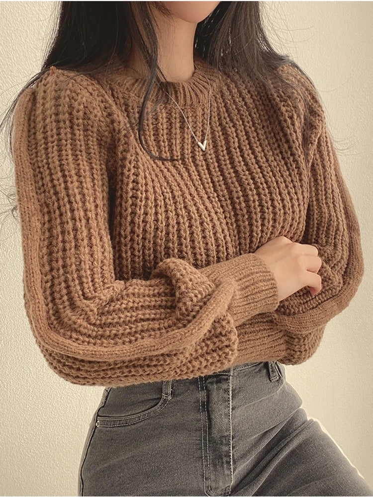 Women’s Vintage Lantern Sleeve Sweater