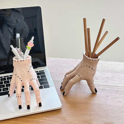 Addams Family Hand Halloween Decor – Creepy Hand Planter & Pen Holder