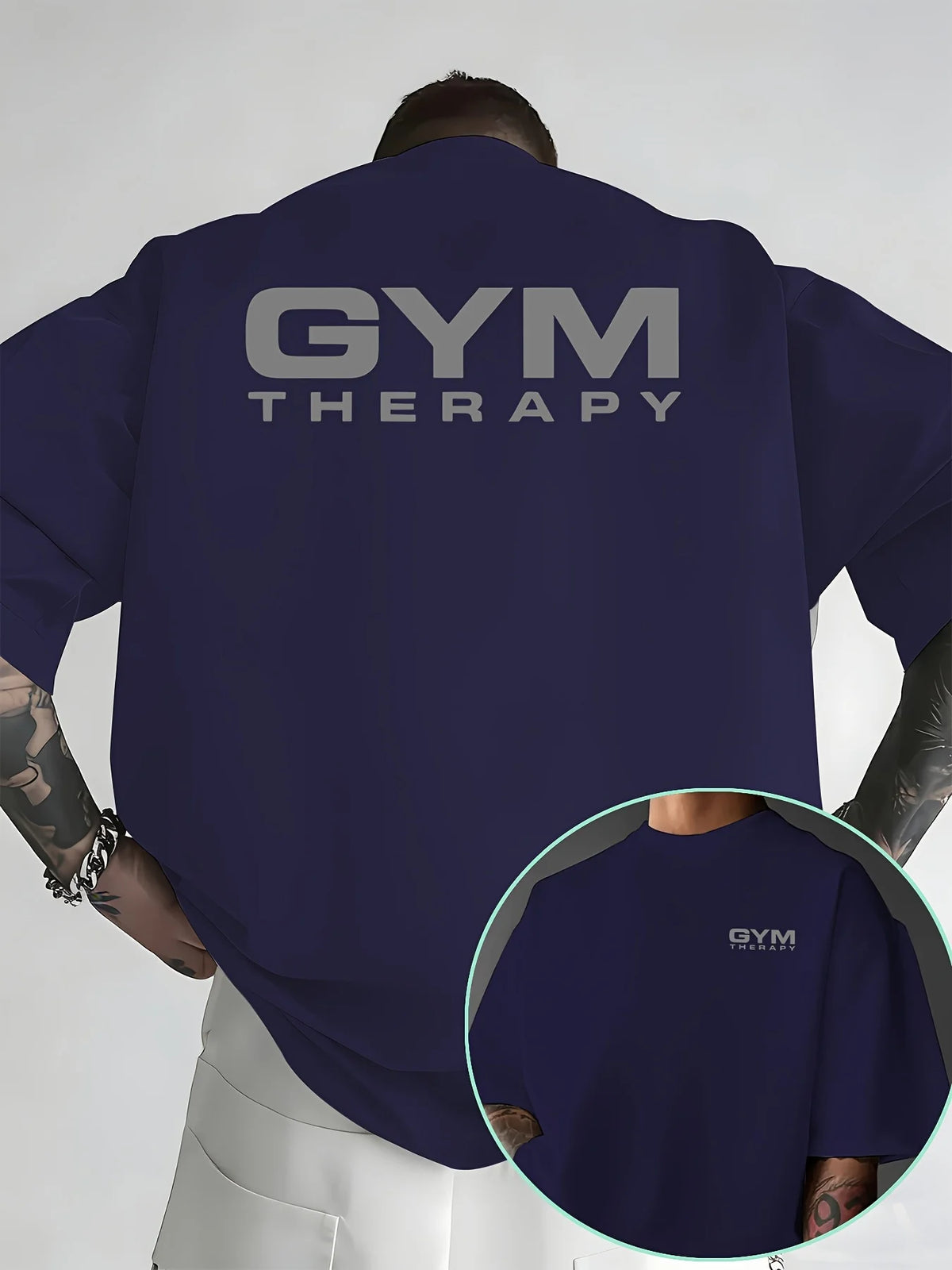 Gym Therapy Graphic Tee – Premium Cotton Workout & Streetwear Shirt