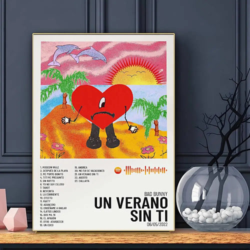 Bad Bunny “B-Bad” Music Poster – Stylish Wall Art