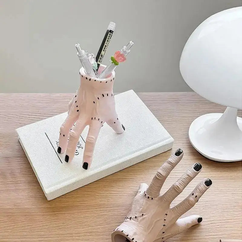 Addams Family Hand Halloween Decor – Creepy Hand Planter & Pen Holder
