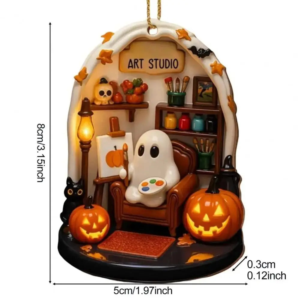 Cozy Reading Ghost Ornament 👻📖🎃