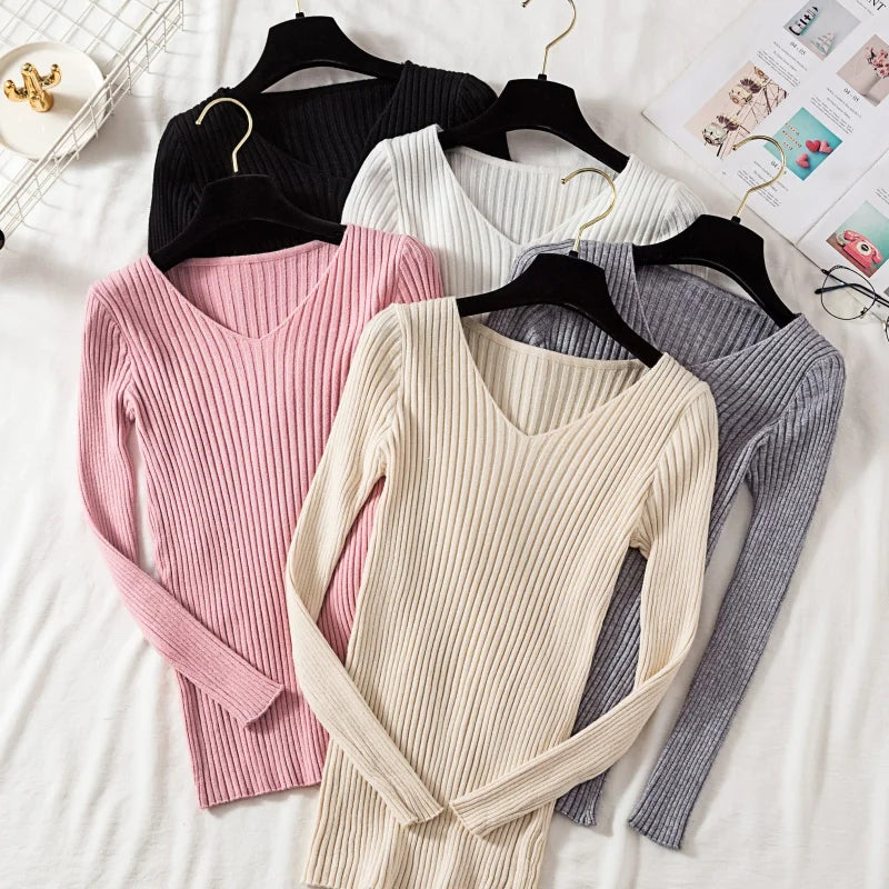Women’s V-Neck Knit Sweater