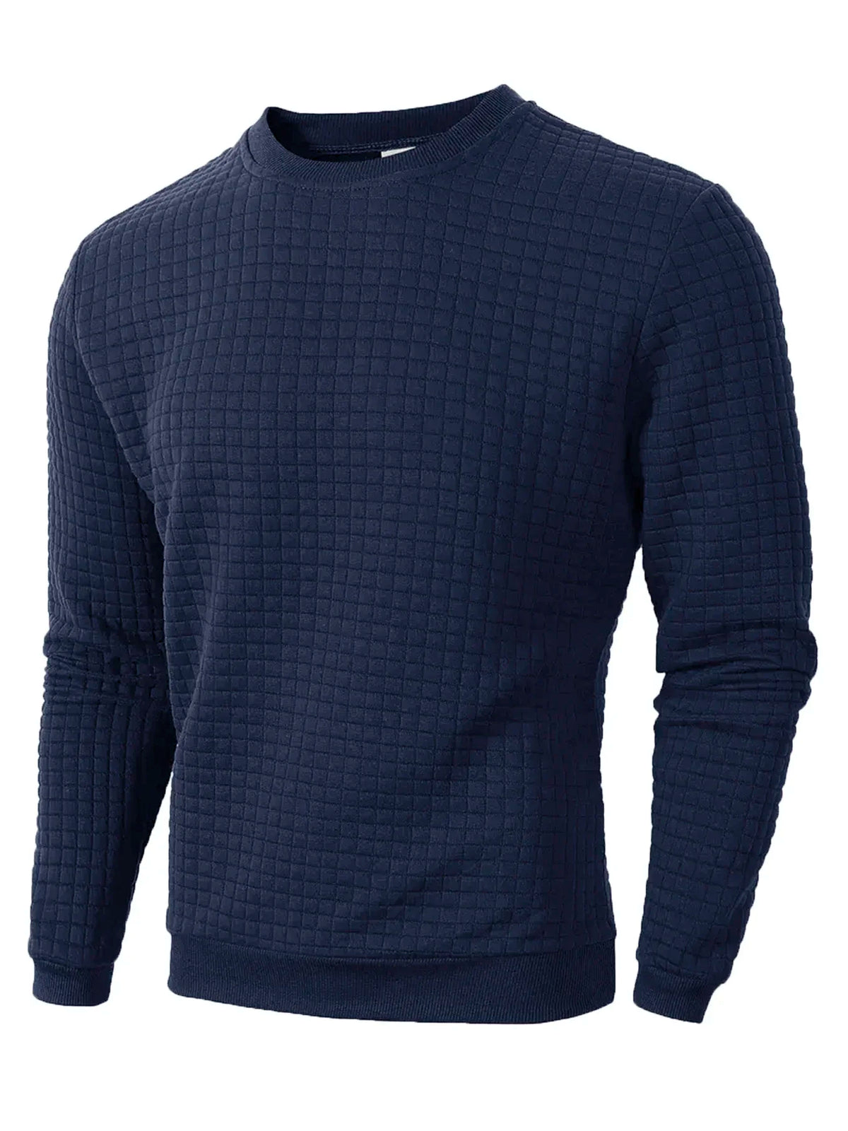 Men’s Classic Check Knit Sweater – Warm Crewneck Pullover 🧶