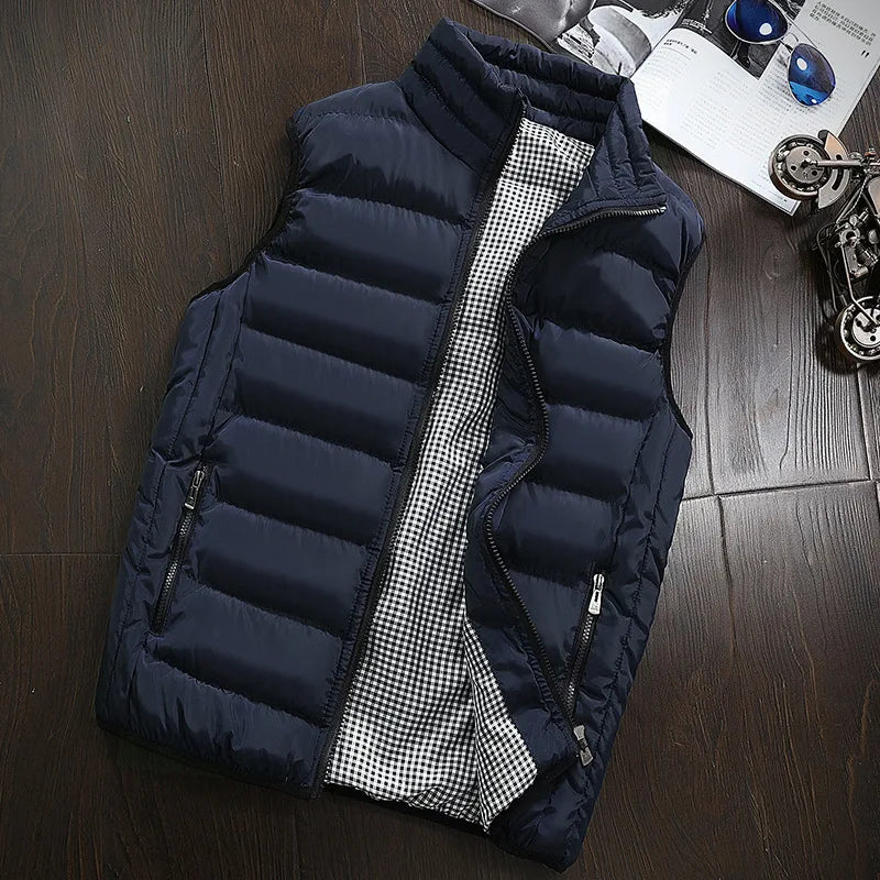 Men’s Essential Puffer Vest – Windproof Quilted Winter Vest