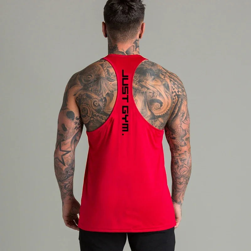 Men’s Striped Cotton Muscle Tank Top