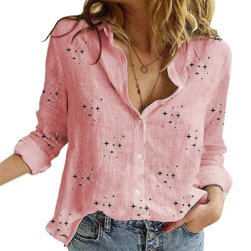 Women’s Classic Linen Button-Up Shirt ✨
