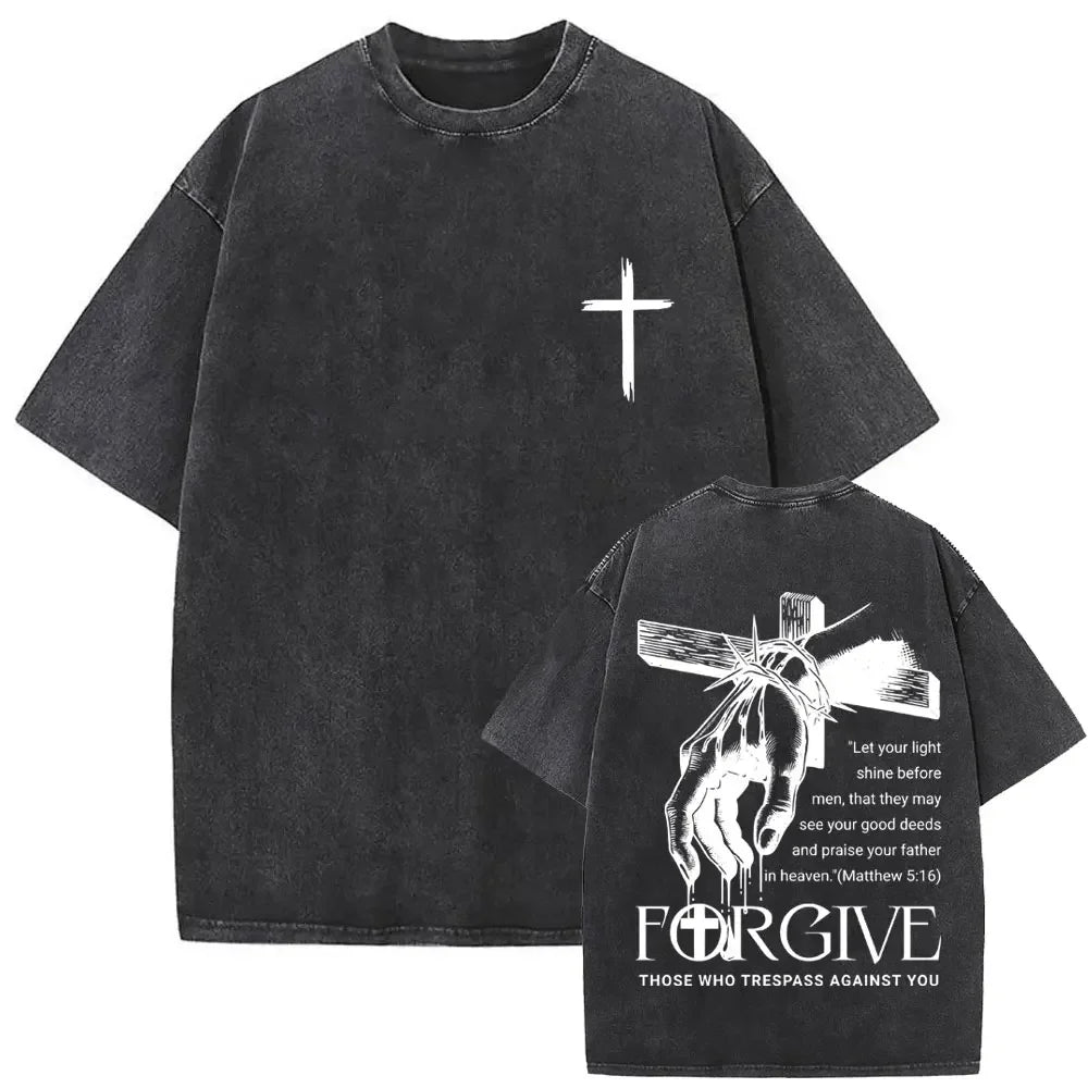 Jesus Forgive Them Vintage Washed Tee