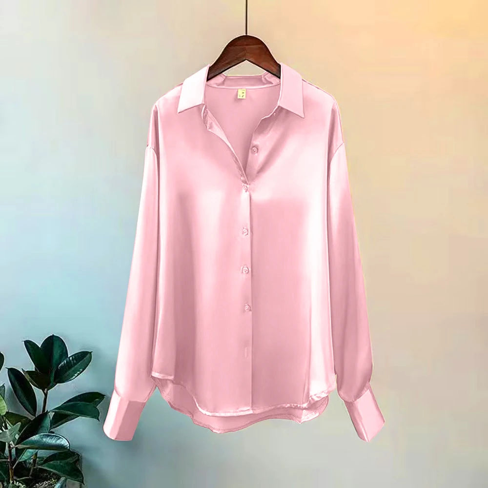 Women’s Elegant Button-Up Long Sleeve Blouse