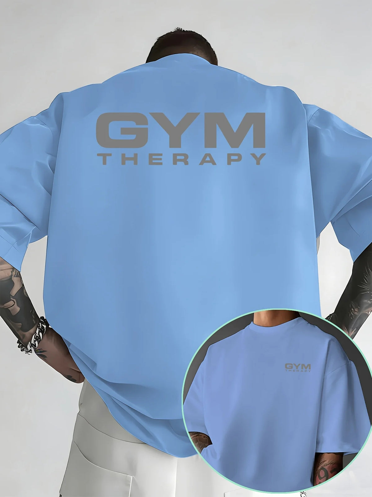 Gym Therapy Graphic Tee – Premium Cotton Workout & Streetwear Shirt