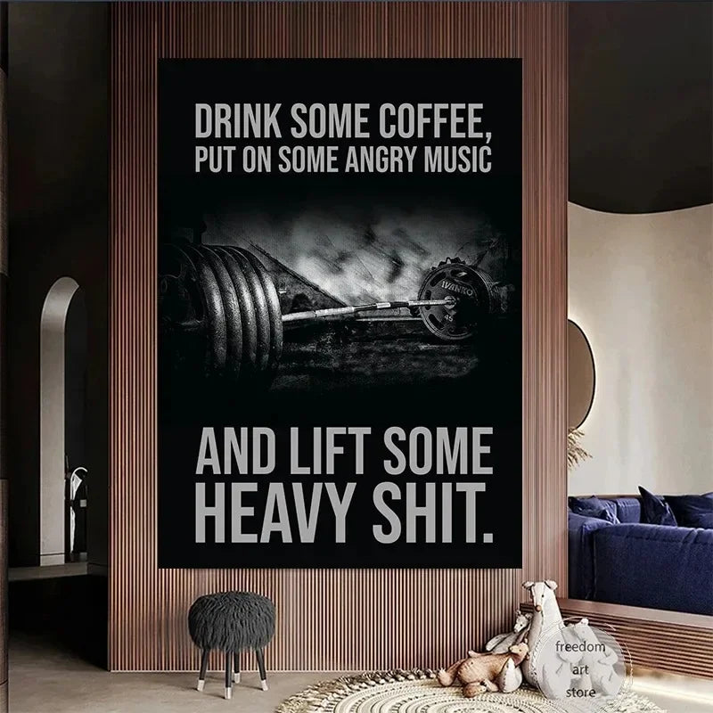 Men’s Muscle & Strength Gym Wall Art Poster 💪🏋️