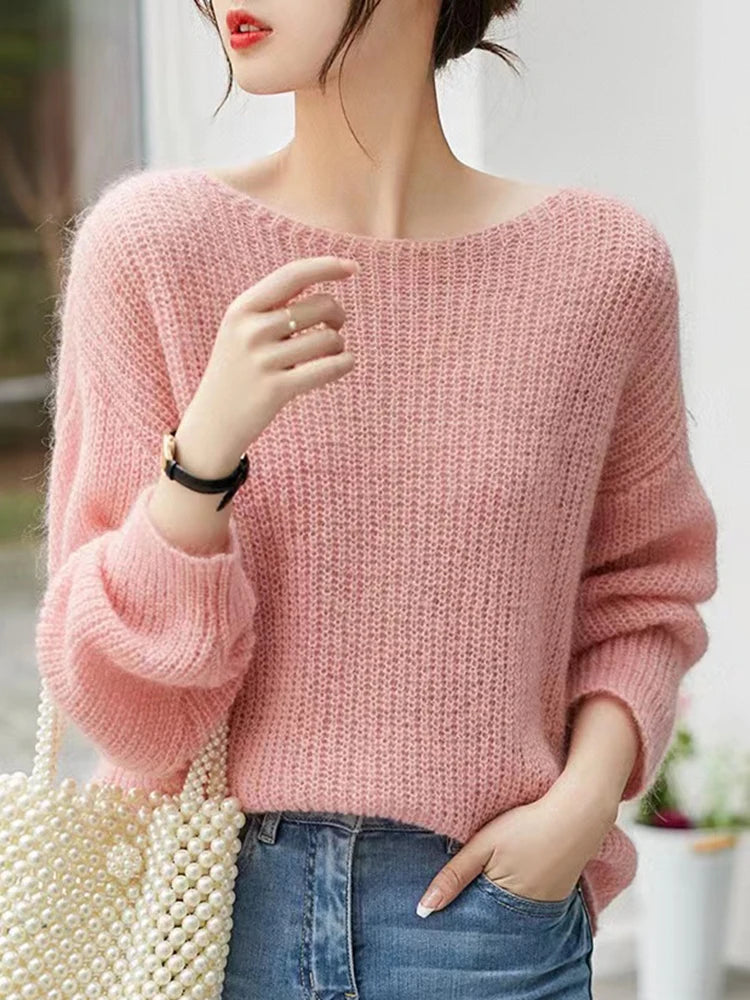 Elegant Sheer Knit Sweater