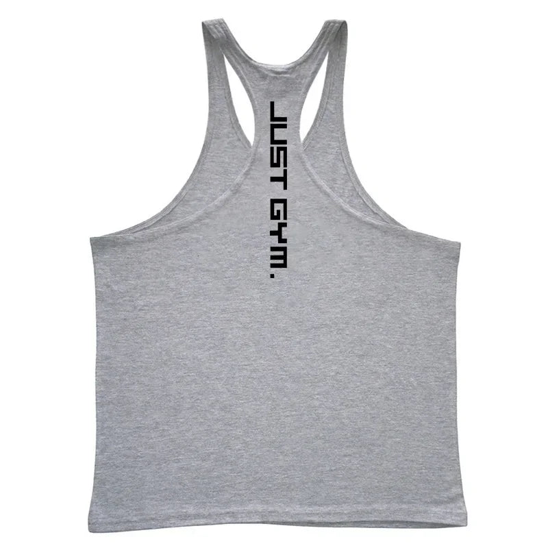 Men’s Striped Cotton Muscle Tank Top