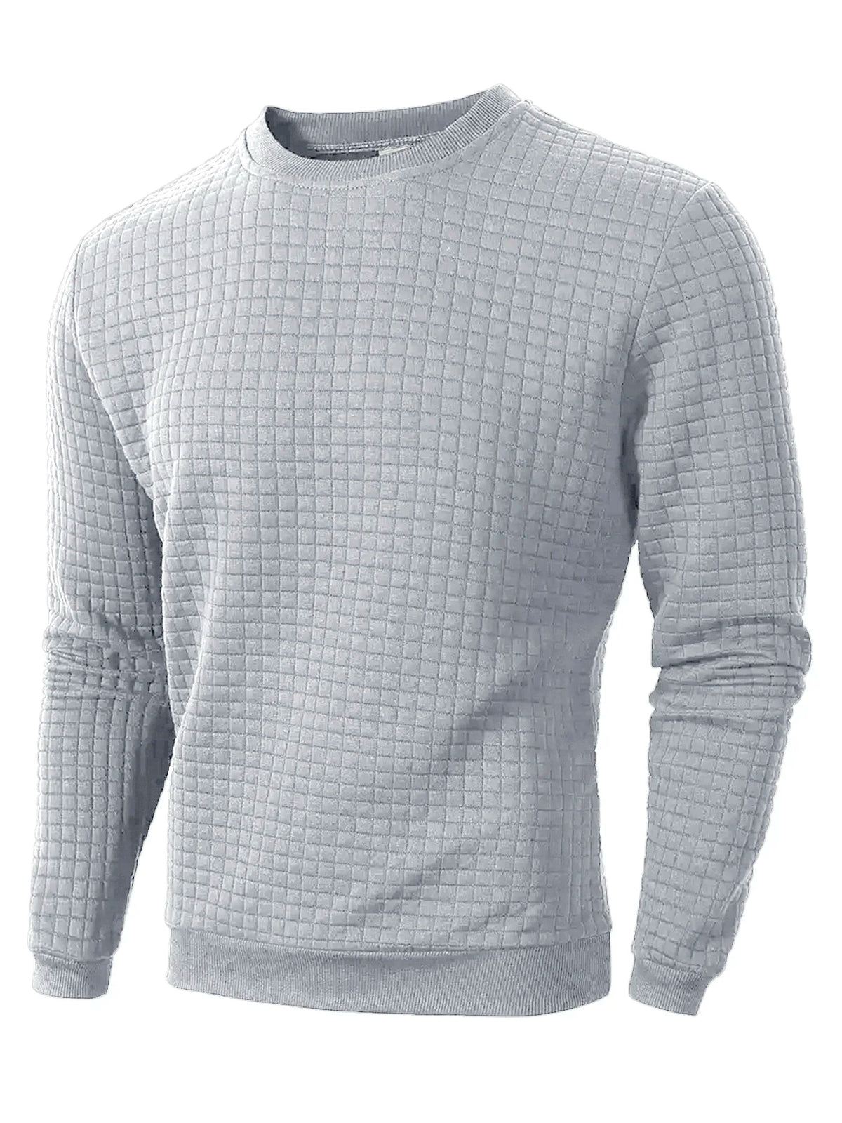 Men’s Classic Check Knit Sweater – Warm Crewneck Pullover 🧶