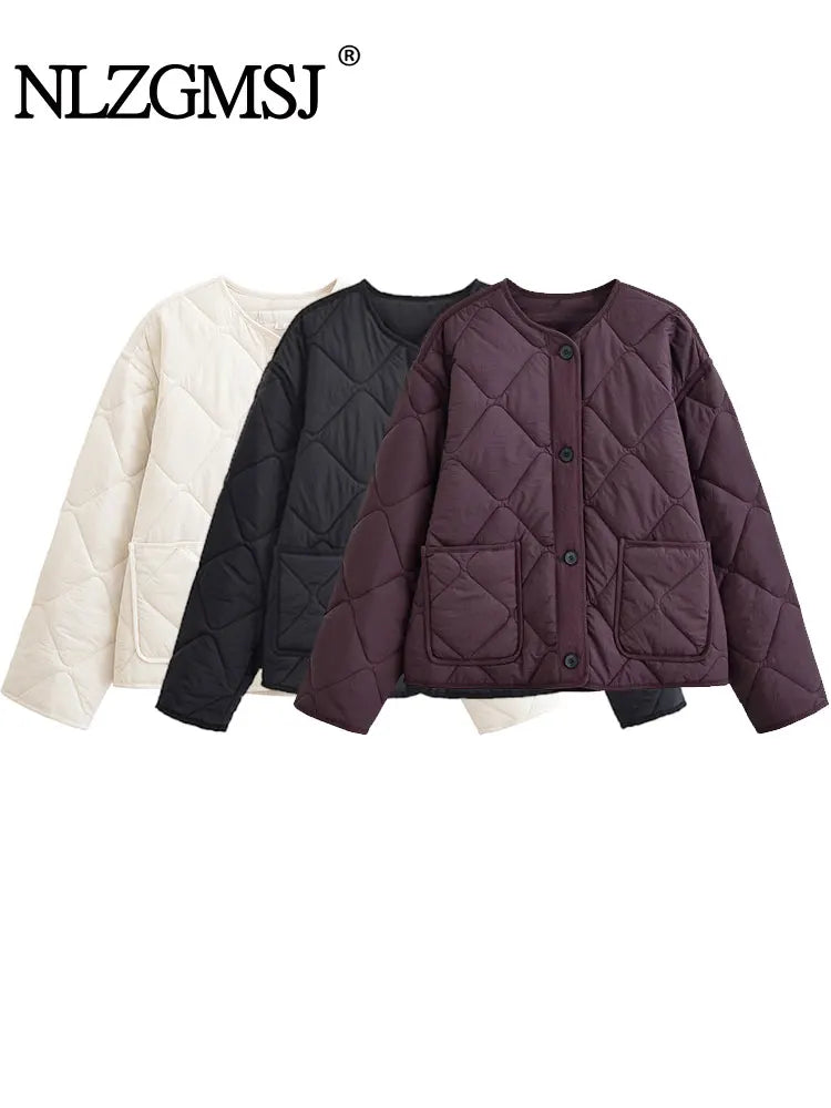 Women’s Classic Button-Up Cropped Jacket ✨