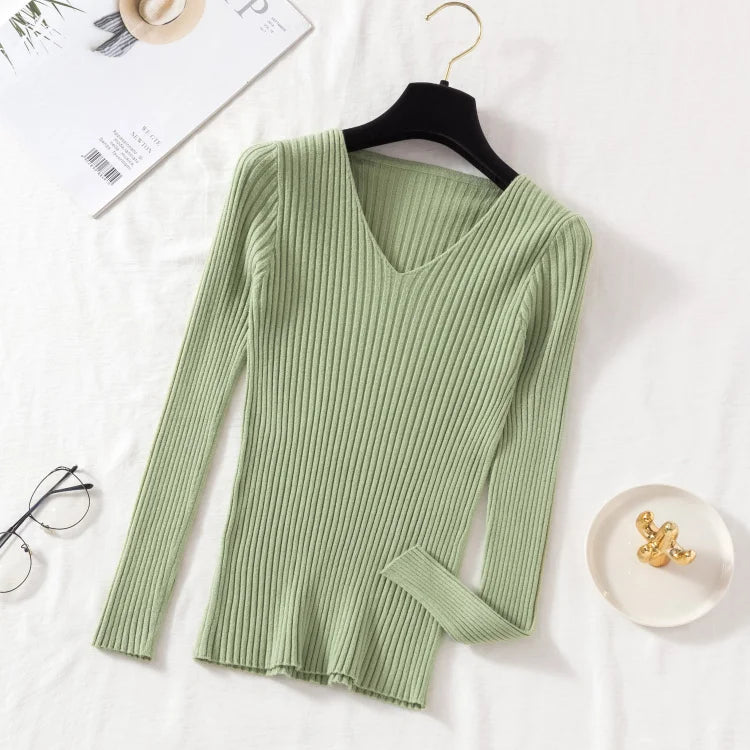 Women’s V-Neck Knit Sweater