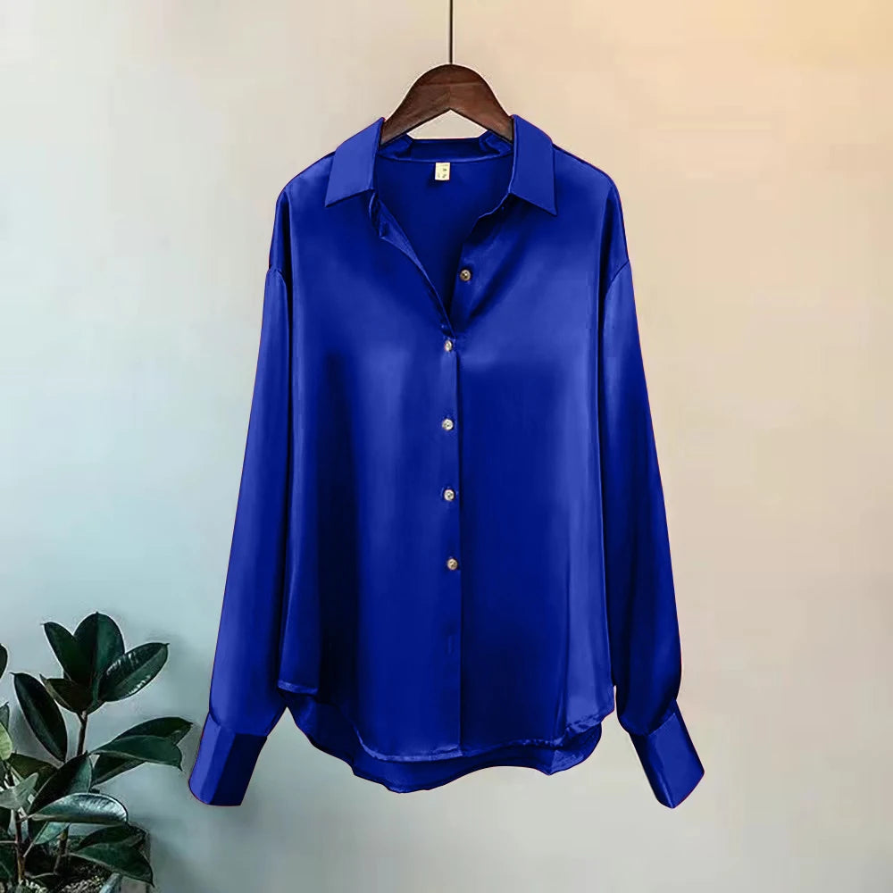 Women’s Elegant Button-Up Long Sleeve Blouse