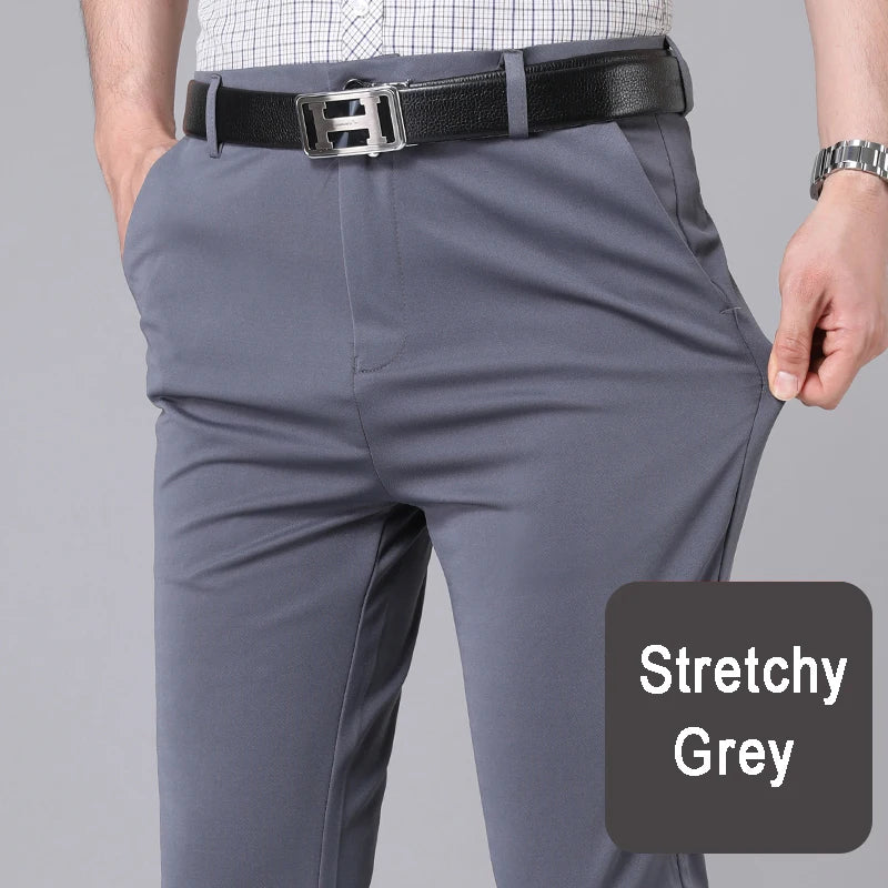 Men’s Stretch Performance Pants – Smart Casual Work Trousers 👖