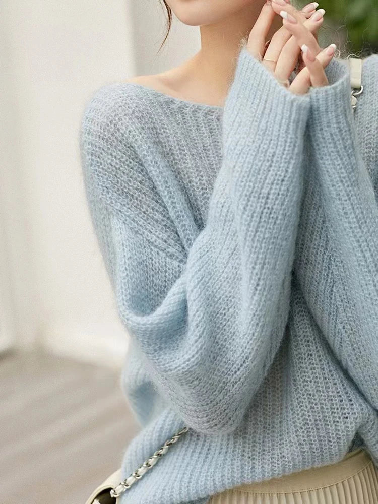 Elegant Sheer Knit Sweater