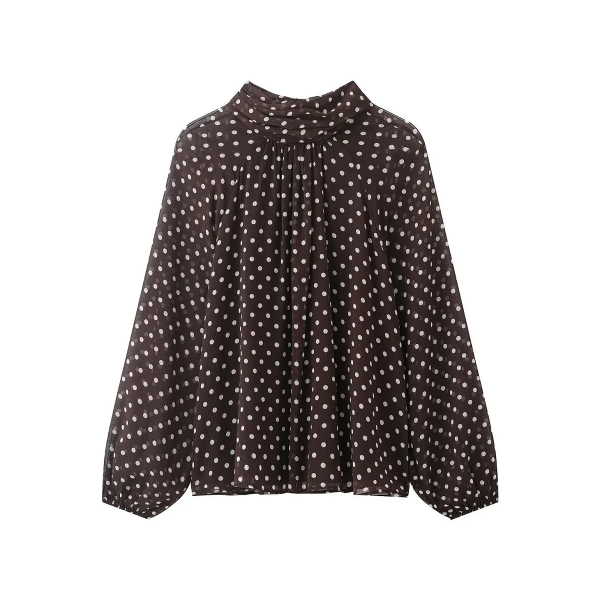 Women’s Polka Dot Bow-Tie Blouse