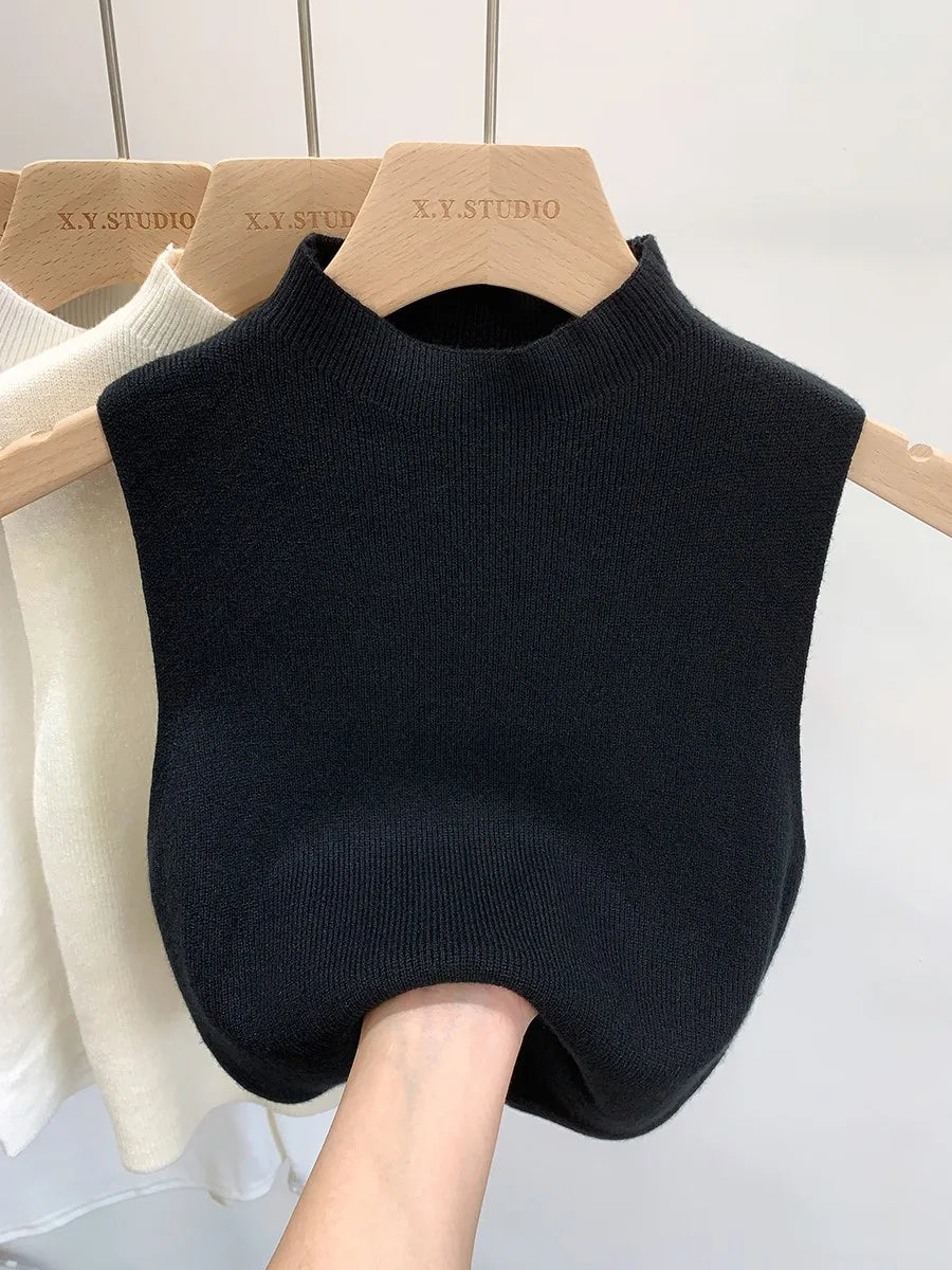Women’s Knitted Sleeveless Sweater Tank Top