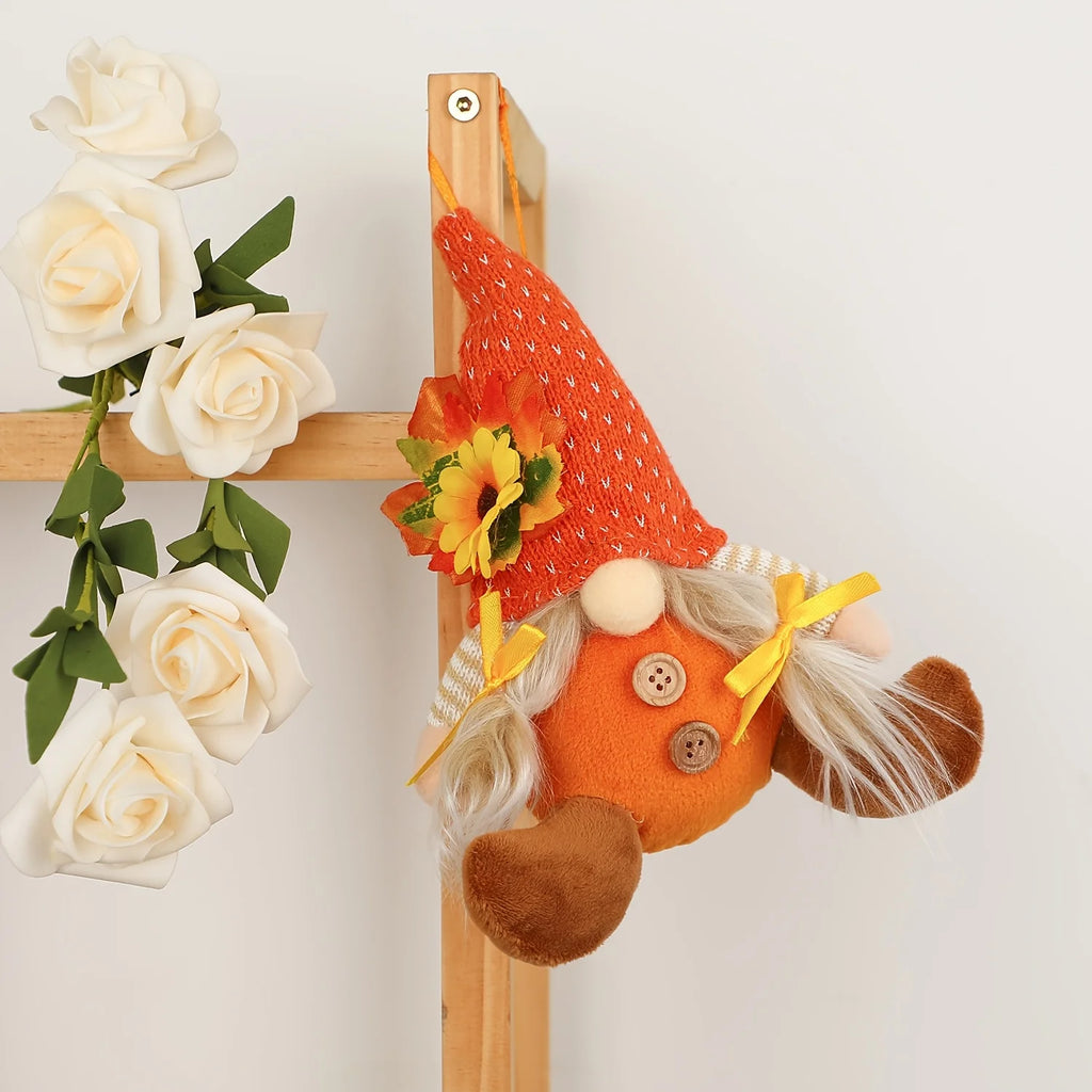 Rustic Autumn Scarecrow Wall Decor with Plaid & Sunflower Accents