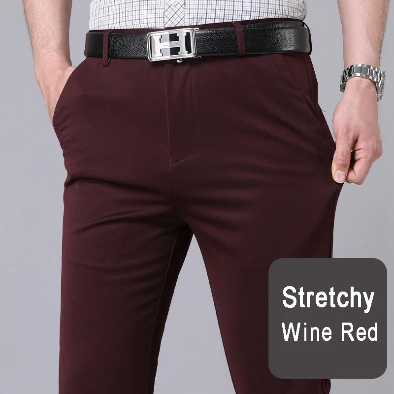 Men’s Stretch Performance Pants – Smart Casual Work Trousers 👖