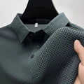 Men’s Bone Print Polo Shirt – Casual Short Sleeve Summer Top