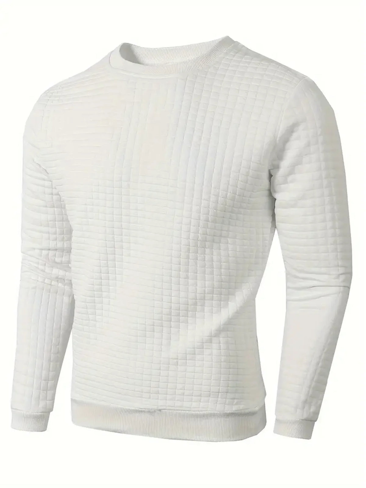 Men’s Classic Check Knit Sweater – Warm Crewneck Pullover 🧶