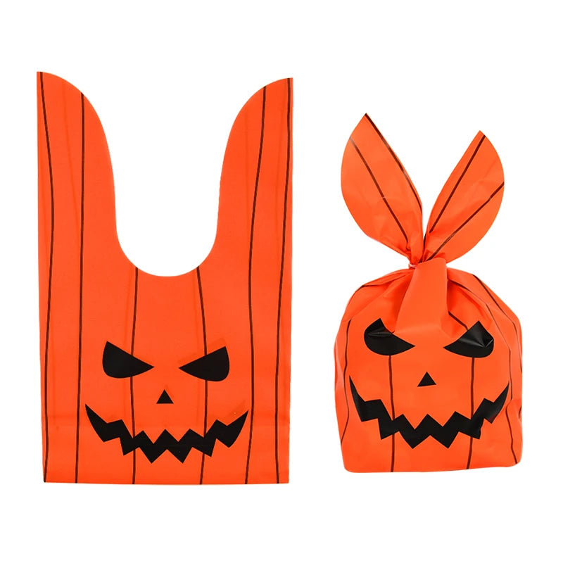 Halloween Pumpkin Bunny Ear Candy Bags