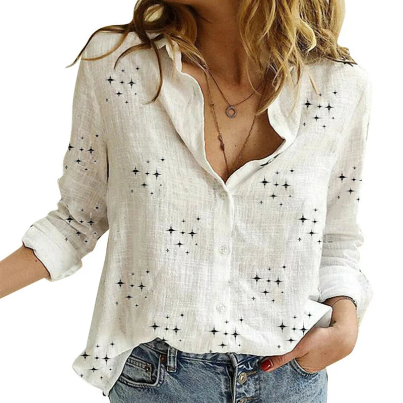 Women’s Classic Linen Button-Up Shirt ✨