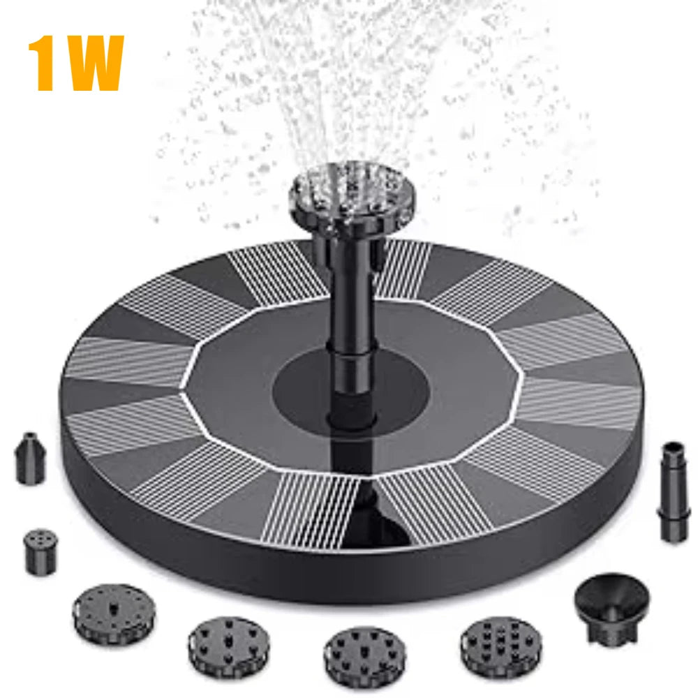 Solar Garden Water Fountain – 6 Nozzle Outdoor Bird Bath Fountain