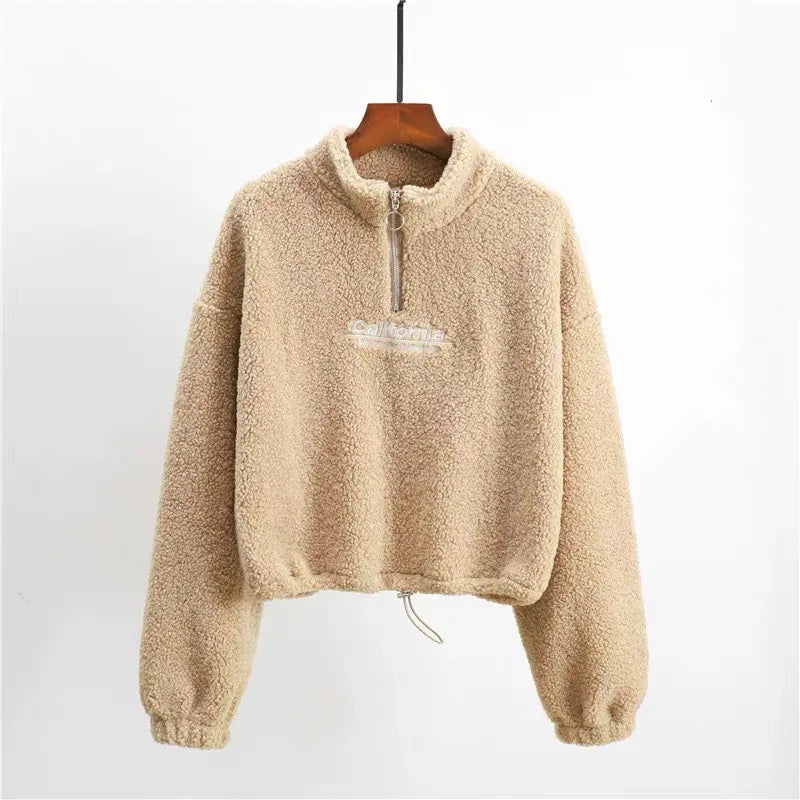 Women’s Cozy Cropped Fleece Hoodie