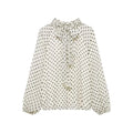 Women’s Polka Dot Bow-Tie Blouse