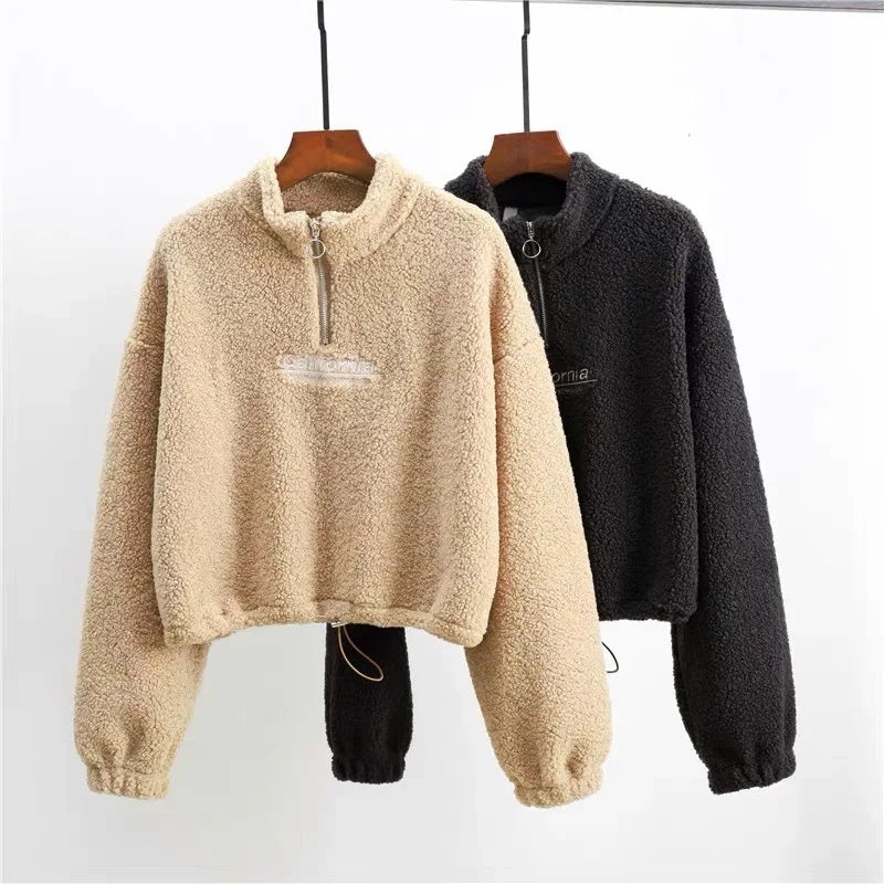 Women’s Cozy Cropped Fleece Hoodie