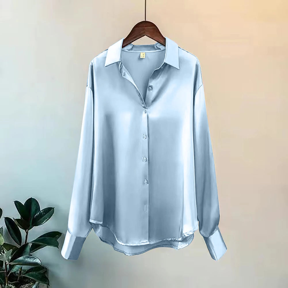 Women’s Elegant Button-Up Long Sleeve Blouse