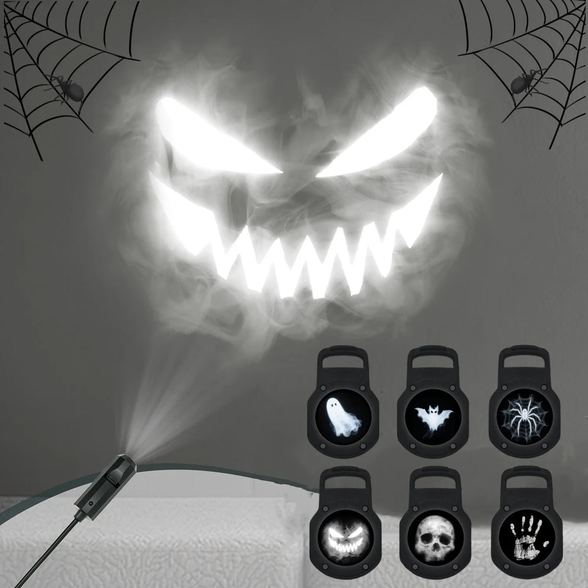 👻 Halloween Ghost & Skull Projector Night Light