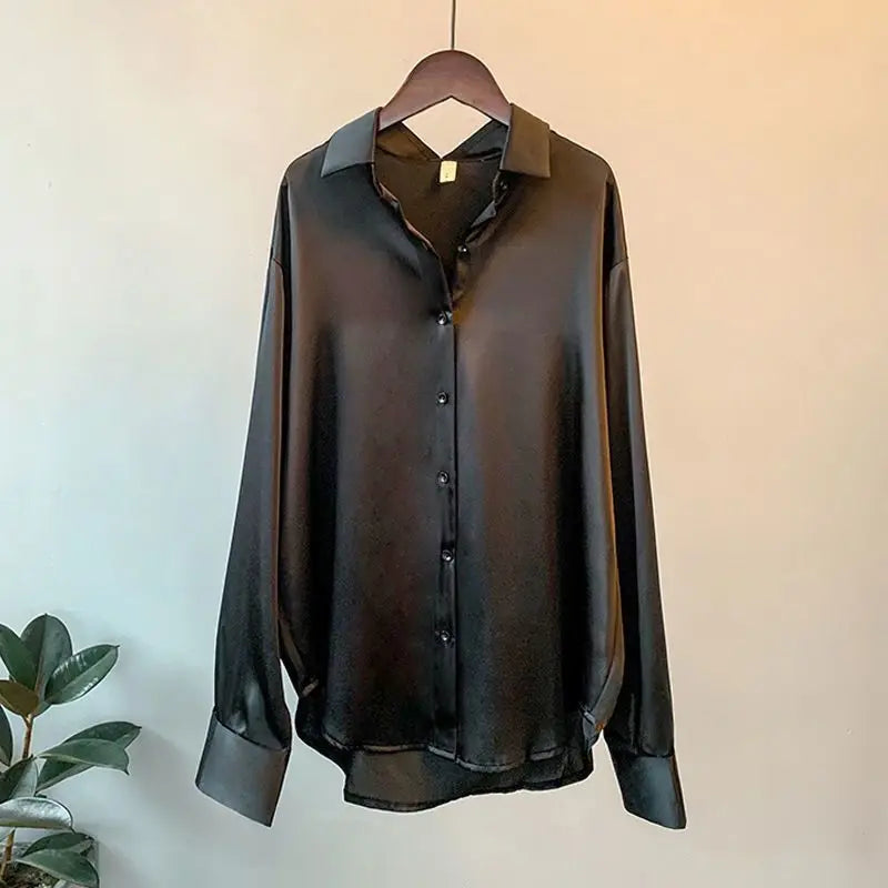 Women’s Elegant Button-Up Long Sleeve Blouse