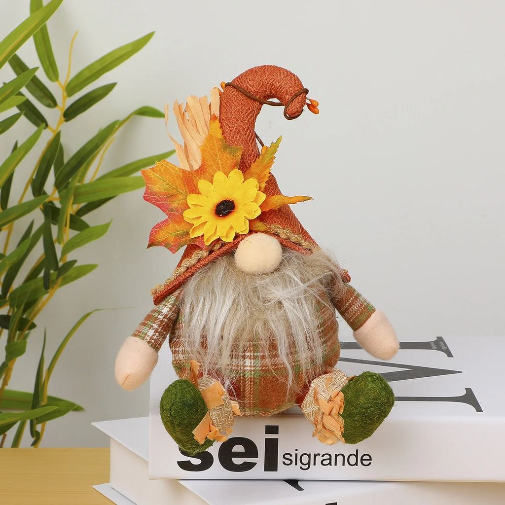 Rustic Autumn Scarecrow Wall Decor with Plaid & Sunflower Accents